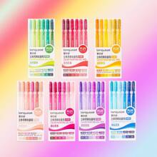 6pcs Calligraphy 1.0mm Color Gel Pens Set Bold Tip Ballpoint For Writing Drawing Painting Marker School,School Supplies,Back To School