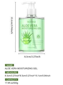 500g Crema reparadora para después del sol, con gel de Aloe vera, para cicatrices de acné, hidratación profunda, calma la piel, reduce los poros, ligera y no pegajosa, de rápida absorción para rostro y Body, potente hidratante