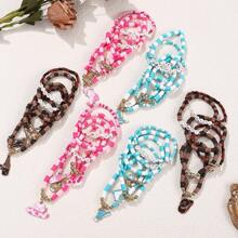 6pcs Set Western Cowgirl Themed Soft Clay Bracelets, Bohemian Style