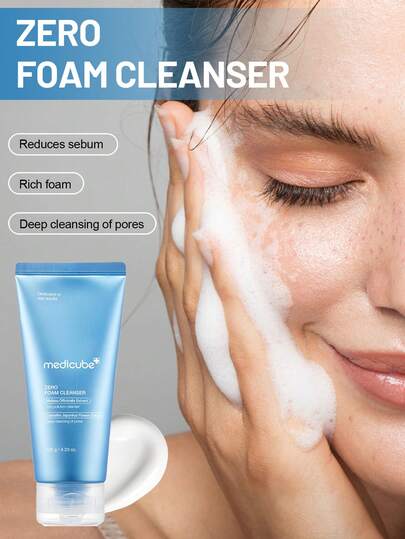  Medicube Zero-Foam Facial Cleanser Is Suitable For Sensitive Skin - Controlling Sebum, Moisture Balance And Shrinking Pores | Korean Skincare 120g