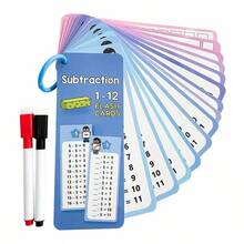 15 piezas Tarjetas creativas de matemáticas de suma, resta y división, adecuadas para estudiantes, tarjetas de práctica de matemáticas para el regreso a la escuela (tarjetas de división de color aleatorio) - Conjuntos - Ver 2