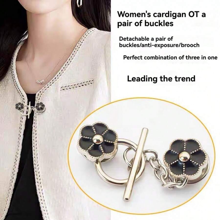 2/4/6pcs Mixed Style Jeans Waistband Accessories: Metal Waist Adjusters With No Holes, Invisible Waistband Buttons, Ironed Jeans Buttons, Adjustable Waist, No Traces, Fasteners Compatible With Denim For Sewing DIY - Multicolor - View 1