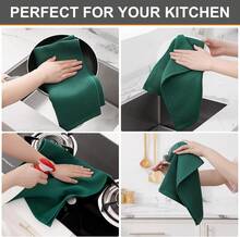 100% Cotton Waffle Weave Kitchen Towels, 4-Pack Super Soft And Absorbent Kitchen Dish Towels For Drying Dishes, Kitchen Hand Towels, 13 In X 28 In, Dark Green - Multicolor - View 6