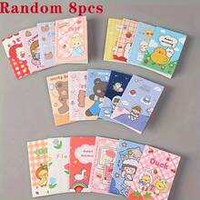 50 件可爱卡通口袋笔记本 - 迷你便携式日记本，带有有趣的动物和人物图案，混合颜色，非常适合学校用品、奖品或礼品包装，学校笔记本 - 圣诞节、新年、生日和情人节返校、返校季的完美礼物 - 彩色 - 查看 7