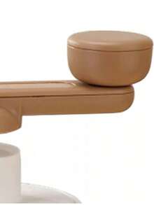 Una Trituradora de hielo de manivela ideal para preparar deliciosos conos de nieve, raspados y helados. Trituradora de hielo manual portátil, excelente para reuniones en casa y postres de verano. - Blanco - Ver 4