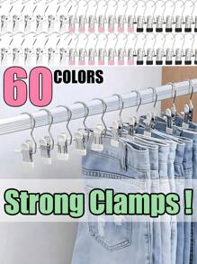 20pcs Premium Stainless Steel Clothes Clip,Adjustable Metal Pants Hanger With Clips, Laundry Clothes Nail With Hook, Portable Hanging Clothes Clip,50/40/30/15/10/5/1pc Wardrobe Organizer, Boot Hangers For Closet, Clips With Hooks, Multi-Function Single Clip Clothes Hanger, Bootleg Clip, For Pants, Hats, Skirts, Socks, Shoes Dress Pants Shoes Boots,Skirt,Spring,Minimalist,Summer Tops