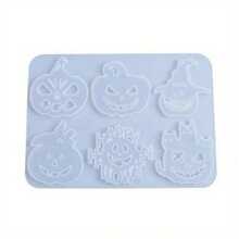 Funny Pumpkin Lamp Silicone Mold Halloween Decoration DIY Pumpkin Crystal Epoxy Mold Room Listing Cake Decoration Tool