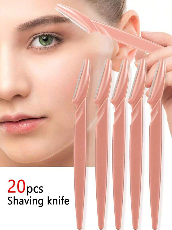 20/3 piezas Conjunto de Recortadora Eléctrica de Cejas Color Café, Depiladora para Cejas, Boca, Cara para Hombres y Mujeres, Adecuada para Principiantes, Compacto y Portátil, para Uso Diario o Viaje, con Tapa Protectora