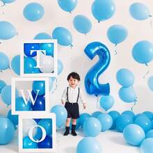 40 Inch Large Numbers Balloons ,Foil Mylar Big Number Balloons For Birthday Party Supplies Decorations - Blue - View 5