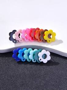 20pcs Plum Blossom Shaped Acrylic Stud Earrings For Women DIY Jewelry Making Earring Components Accessories