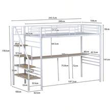 Suitcases - Branco + Metal + Individual (97cm*195cm) + Mesa 1 - Visão 2