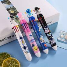 ​10-Color Changing Pen For School - 0.5mm Ultra Fine Astronaut Design, Quick Switch Inks For Highlighting, Doodles, Study Notes (2 Pack)​​ - Màu xanh lam - Xem 4