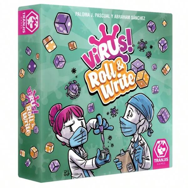 1 Box "Virus! Roll & Write" Card Game - Strategic Dice Rolling & Writing Challenges, Fast 15-20 Mins Pandemic Themed Tabletop Game, Suitable For Family Game Night