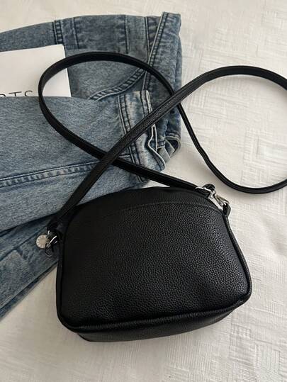 Einfarbige, lässige Handytasche für Damen, klassische Umhängetasche in Muschelform, kleine Reisetasche