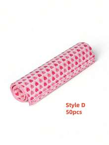 50 piezas de hojas de papel encerado premium impermeables, ideales para picnics de comida, envoltorios a prueba de grasa para pan, sándwiches, hamburguesas, papas fritas, herramientas de papel antiadherente para hornear, perfecto para boda, fiesta, utensilios de cocina (color y estilo al azar) - Rosa - Ver 16