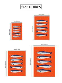1 Pc Vibrant Orange Fish Wall Art Prints Medieval Retro Wall Decor Mural, Dorm & Home Decoration Painting, Party Wall Art Poster, Best Gift Choice, Frameless Canvas Poster For Bedroom/Living Room/Study/Dorm, Perfect For Vacation Travel & Beach Graduation (Frameless Art Print)