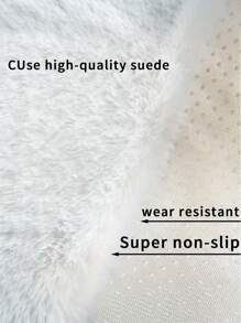 1pc Fluffy Faux Fur White Cloud Pattern Carpet, Cute, Comfortable, Machine Washable Modern Home Decor Mat, Plush Solid Color Suitable For Bedroom, Bedside, Sofa, Slouchy Sofa Chair, Wardrobe Decoration, All Seasons, Multiple Sizes Available