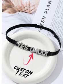 A Black Version Leg Ring Exclusively For Lovers, Featuring Shiny Silver Accessories, Suitable For Couples To Wear Together; Stylish, Versatile And High-End, With Personalized Letter Leg Rings. An Ideal Gift For Men To Give To Their Wives And Girlfriends, Specially Designed For Women. For Rave