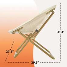 Boho Chic Floor Chair - Cowboy-Inspired Saucer Seat With Gold Frame For Dorm Rooms"