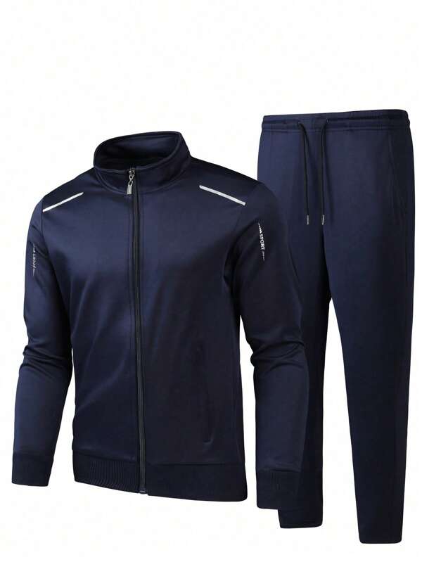 Neues Sport- und Outdoor-Trainingsanzug-Set im Freund-Stil für Männer, bestehend aus Sweatshirt Top und Hose Outfit, für Herbst/Winter