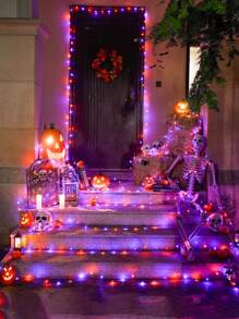 2 pièces/1 pièce Lumière solaire multicolore orange violet 39 pieds 120 LED/78 pieds 240 LED Décoration solaire d'Halloween Lampe extérieure Lumière violette orange Guirlande lumineuse en fil de cuivre, 8 modes clignotants à changer à volonté, Lumière solaire orange violet, Convient pour l'extérieur, le jardin, le balcon, les fêtes DIY, Halloween, la décoration de vacances Guirlande lumineuse en fil de cuivre de fée solaire (ligne noire) Décoration d'Halloween Décoration de la maison Décoration de fête Décoration d'Halloween Décoration de chambre Décoration de jardin d'Halloween pour cadeau de fée