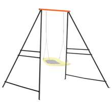 Metall-Gartenschaukel für Kinder im Freien, Veranda-Schaukelrahmen, robuste A-Rahmen-Gartenschaukel für Kinder, Schaukelständerrahmen für Yoga-Hängematte, nur Schaukelstütze, Orange