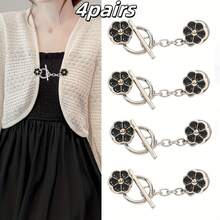 2/4/6pcs Mixed Style Jeans Waistband Accessories: Metal Waist Adjusters With No Holes, Invisible Waistband Buttons, Ironed Jeans Buttons, Adjustable Waist, No Traces, Fasteners Compatible With Denim For Sewing DIY - Multicolor - View 16