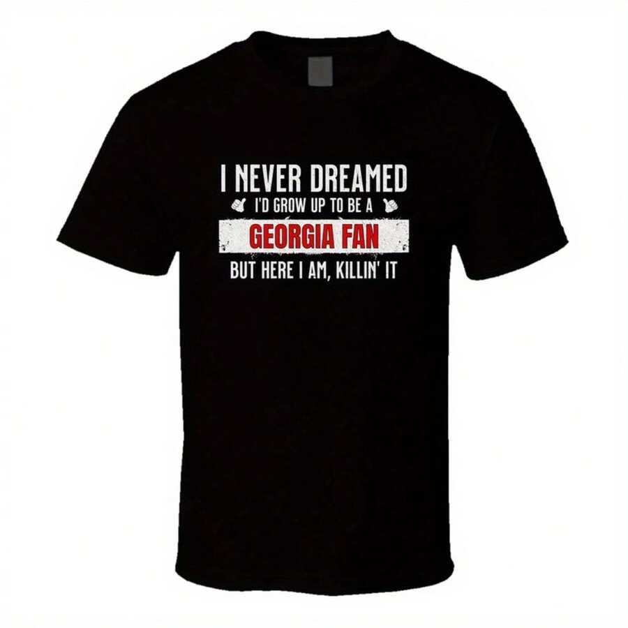 Most Popular Georgia Fan Vintage Funny Never Dreamed Dogs Gift T Shirt - màu đen - Xem 1