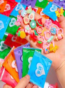 Sanrio 20/50pcs Cartoon Ring Surprise Mystery Bags, Birthday Gift - Unique DIY Handicrafts & Outdoor Garden Decor (Random)