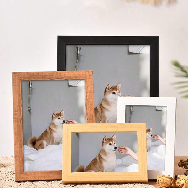 Cadres photo en bois classiques avec façade en acrylique - Cadres photo horizontaux pour mur et table dans les tailles 4x6, 5x7, 8x10 pouces - Présentoir multi-photos pour mur de galerie, décoration de bureau - Alternative au verre résistant aux chocs - Choix de sets de 2, 5 ou 10 pièces