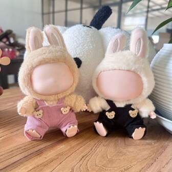 1 pieza (solo ropa) 17cm Conjunto del 2do nivel de la caja ciega, pantalones cortos tipo peto para accesorios de muñecas de fiesta