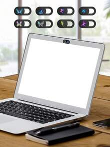 4/8 piezas Cubierta de cámara de plástico para cámara de tableta PC, computadora portátil, teléfono celular, lente de privacidad, resistente al agua, a los golpes, a las caídas, a los arañazos y a las huellas dactilares, cubierta completa - Multicolor - Ver 1