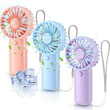 1 pieza Mini Ventilador de mano a batería, ventilador personal portátil de 1.5V AAA para verano, viajes, playa, interior y exterior, regalo (rosa, azul, verde, blanco), baterías no incluidas