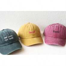 Custom Children's Hat, Embroidered Text Baseball Cap, Personalized Hat, Custom Washed Hat, Kids Hat, Baby Hat, Birthday Christmas Gift