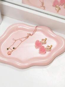 1 pieza Bandeja de joyería creativa irregular, material de resina, regalo de fiesta, bendición de cumpleaños, suministros para fiestas, regalo para novio o novia, bandeja de joyería, decoración del hogar, adorno colgante, bandeja decorativa, bandejas decorativas (sin contacto con alimentos), bandeja de mármol blanco, bandeja de mármol para el hogar, bandeja de mármol redonda, bandeja redonda, bandeja de accesorios, bandeja de decoración del hogar, bandeja para novio/novia - Multicolor - Ver 9