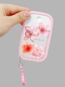 Spray Bottle, 1/2pcs Summer Moisturizing Water Cosmetic Bottle, Pink Flower Print, Ocean Turtle Print Pattern Perfume Spray Bottle, With Hook And Anti-Fall Silicone Protective Cover, Can Be Given To Family Or Friends For Birthday Gifts, Holiday Gifts, Suitable For Travel Portable 50ml