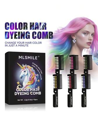 6PCS/1PC Color Hair Dye Comb, Folding Hair Dye Comb, Anti-Static Massage Scalp Without Damaging Hair, Color Folding Hair Comb (Including Hair Dye Cream),Hair Dryer,Hair, Accessories, Hair Products, Hair Tools, Hair Stuff, Hair Care, Curly Hair Brush, Barber, Barber Accessories, Hairdressing Equipment,Travel Essentials,Travel Essential,Hairstyle,Hairdressing,Hair,Travel,Hair Products,Hair Tools,Hair Stuff,Barber,Barber Accessories,Barbershop,Hairdressing Equipment