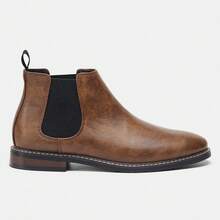 Men's Chelsea Boots, Commuter & Business, Rubber Wood Heel And Sole, Casual & Retro Style Ankle Boots - Mocha Brown - View 8