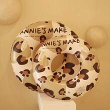 New Brown Leopard Print Swimming Ring, Adult Beach Funny Leopard Print Swimming Ring, Party Swimming Ring