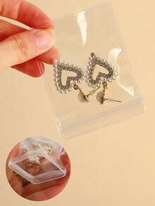 1 件磨砂透明珠宝收纳相册，含 30 个防锈收纳袋，珠宝收纳簿，密封袋收纳袋，旅行收纳盒，用于整理戒指、耳环、项链和其他配饰，返校礼物，女士旅行礼物收纳整理器旅行必需品返校宿舍收纳 - 彩色 - 查看 10