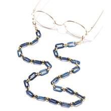 1 pièce Chaîne de lunettes en acrylique fait main pour femmes, chaîne de lunettes de soleil essentielle pour les voyages, accessoires de lunettes, chaîne de lunettes pour utilisation à la plage, chaîne anti-perte de lunettes - Multicolore - Voir 6