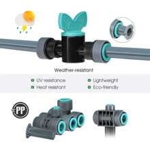 OD-12MM PE PU Tubing Fittings Quick Push Garden Water Connecters 3/8'' Hose Coupling Adapter Tap Valve Straight Tee Elbow Stakes