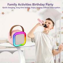 儿童无线卡拉OK麦克风玩具，适合3-12岁男孩女孩生日礼物（800mAh可充电电池） - 麥克風 - 查看 12