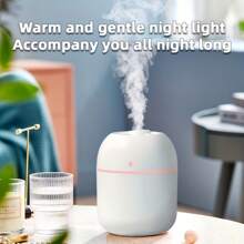 1 pièce Mini humidificateur d'air portable en forme de goutte d'eau alimenté par USB de 220 ml et diffuseur d'huiles essentielles, pour voiture et maison, convient pour le bureau et la maison