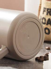 1 pezzo tazza in acciaio inossidabile con coperchio, tazza da caffè da 450ml a doppia parete, tazza da viaggio termica con coperchio scorrevole anti-fuoriuscite, nero/grigio/bianco