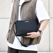 Men's Casual Crossbody Bag, Multi-Color Options, Multi-Zipper Design Side Bag - Multicolor - View 10