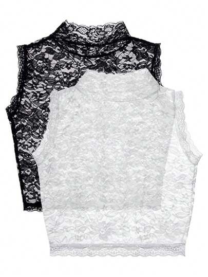 女士蕾丝假领，可拆卸领口，白色蕾丝领，黑色蕾丝领，可拆卸领底，马甲饰边蕾丝领，适合日常穿着，也适合圣诞装饰