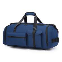 Dry And Wet Separation, Independent Shoe Compartment, Multiple Carrying Methods, Large Capacity Sports Luggage Bag, Multi-Compartment Design, High-Density Fabric, Available In Black/Gray/Blue, Suitable For Outdoor Light Travel/Yoga Fitness Swimming/Basketball Football Tennis Skiing/Unisex