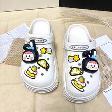 8PCS Shoe Accessories, Bunny Girl 3D Shoe Flower Buckle, Removable DIY Shoe Decorations Gift Creative Street Style PVC Soft Rubber Material, DIY Shoe Buckle, Shoe Flower Shoe Clip High-End Elegant New Shoe Buckle, Hole Shoes Accessories Slippers Children And Adults Universal Detachable DIY Cute Accessories, Can Be Matched With Any Style