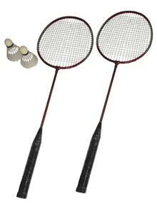 Kit 2 Raquetes Badminton C/ 2 Petecas E Bolsa - A - Visão 3